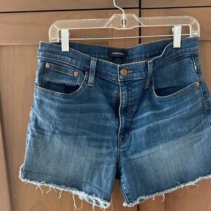 J. Crew Blue Denim Frayed Hem Shorts